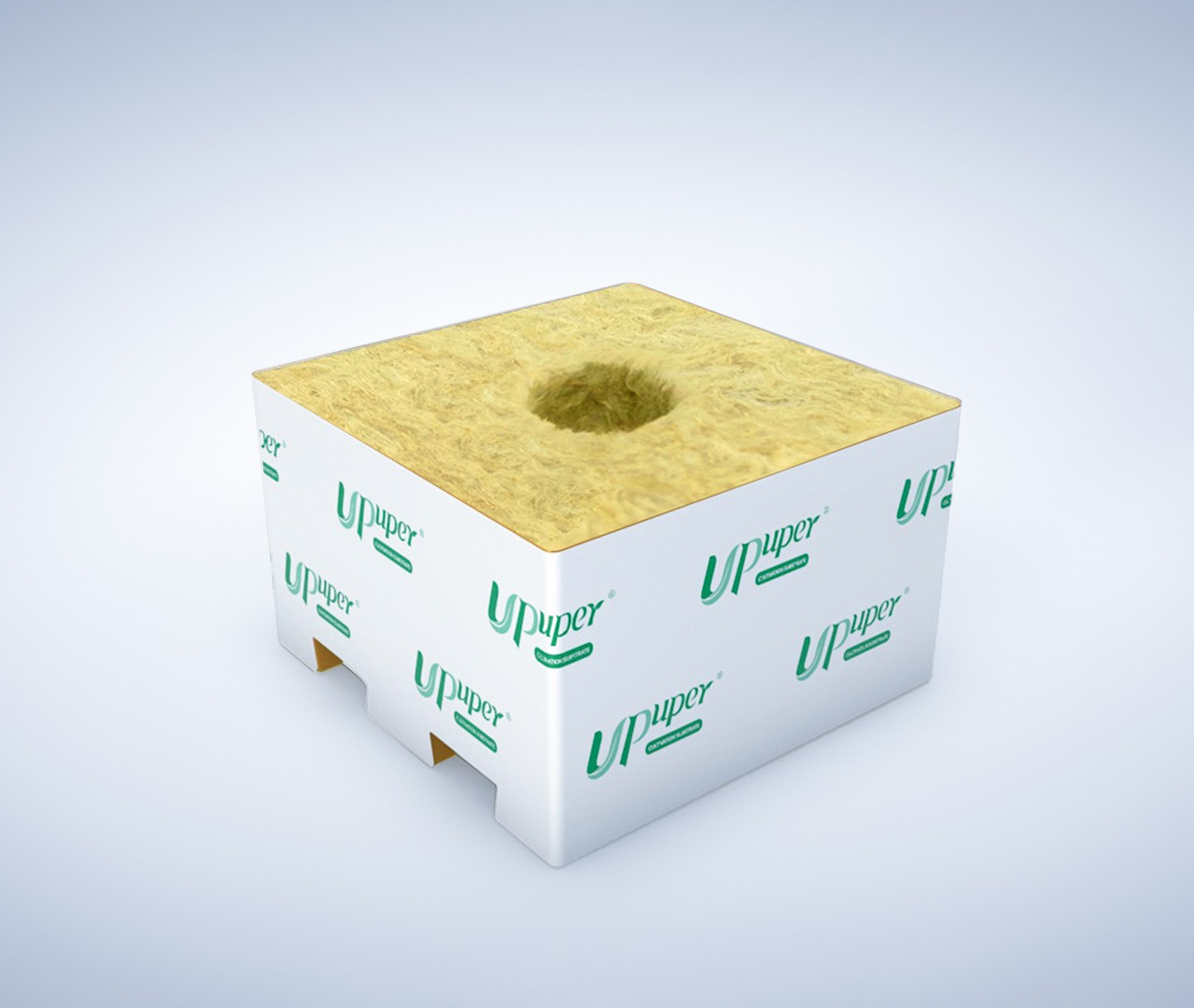 What is the water retention capacity of growing cannabis in rockwool slabs, and how does this impact plant hydration and growth?